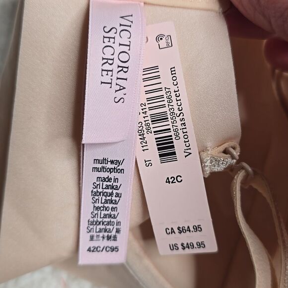 1321 NWT Victoria's Secret Illusions Lightly Lined Smooth Strapless Bra 42C - Picture 5 of 6